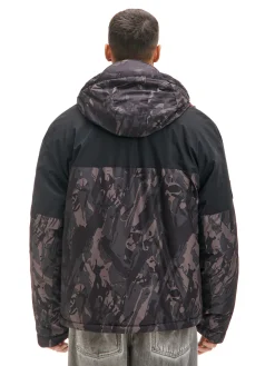 Kurtka z kapturem z nadrukiem moro