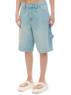 Luźne jeansowe spodenki bermudy