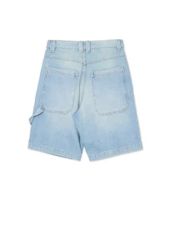 Luźne jeansowe spodenki bermudy