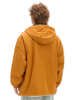 Miodowa kurtka basic z kapturem