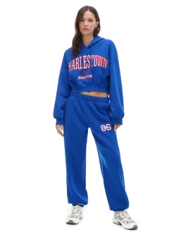 Niebieska bluza crop