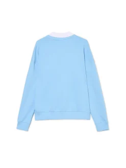 Niebieska bluza z kołnierzykiem