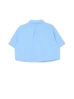 Niebieska koszula w retro stylu