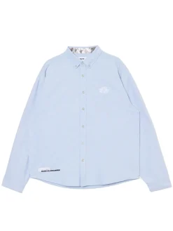 Niebieska koszula z ozdobnym wykończeniem