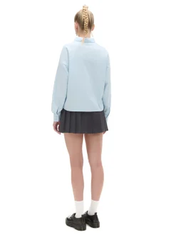 Niebieska koszula z rozcięciami