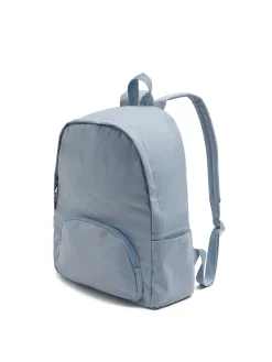 Niebieski plecak z haftem