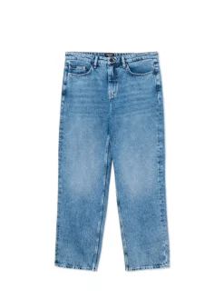 Niebieskie jeansy baggy