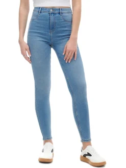 Niebieskie jeansy skinny