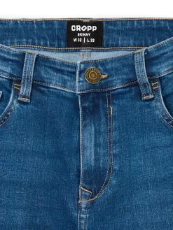 Niebieskie jeansy skinny