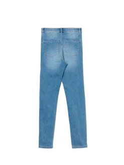Niebieskie jeansy skinny z kieszeniami