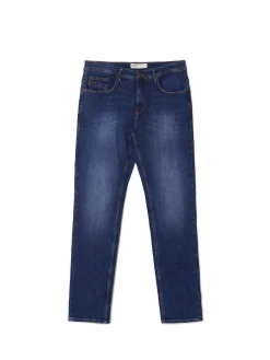 Niebieskie jeansy slim