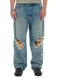 Niebieskie jeansy super baggy