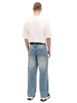 Niebieskie jeansy super baggy