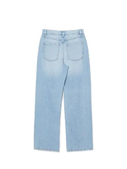 Niebieskie jeansy wide leg