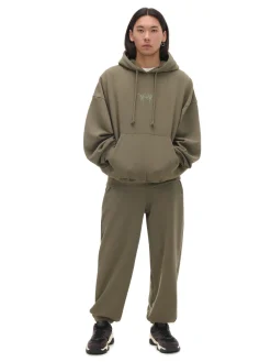 Oliwkowa bluza hoodie z naszywką UNISEX