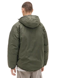 Oliwkowa kurtka z kapturem