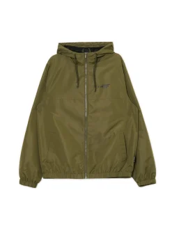 Oliwkowa kurtka z kapturem