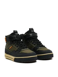 Oliwkowe sneakersy za kostkę