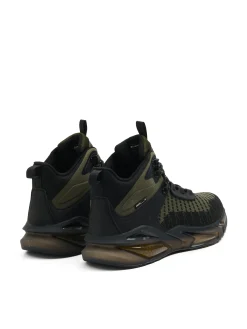 Oliwkowe sneakersy za kostkę