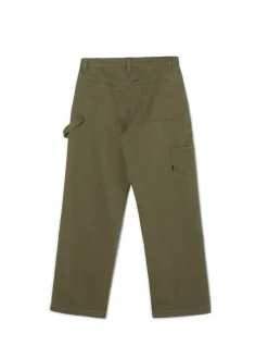 Oliwkowe spodnie wide leg