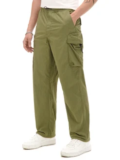 Oliwkowe spodnie z regulacją