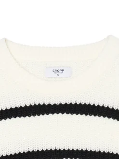 Pasiasty sweter z szerokim rękawem