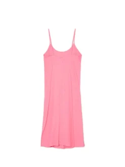 Pastelowa sukienka midi z wiskozy i lnu