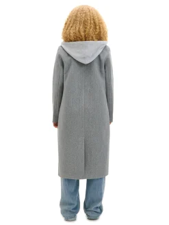 Płaszcz z odpinaną wstawką z kapturem