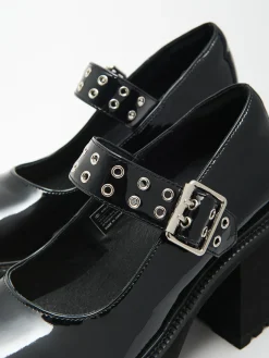 Półbuty Mary Jane na wysokim obcasie