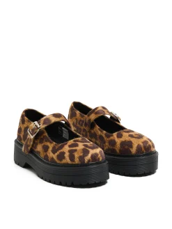 Półbuty Mary Jane w panterkę