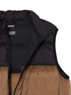 Pikowana brązowa kamizelka