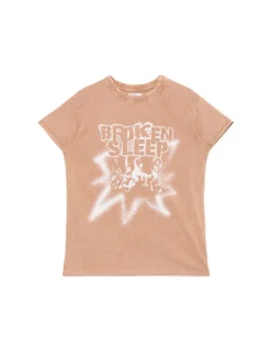 Pomarańczowa koszulka z nadrukiem