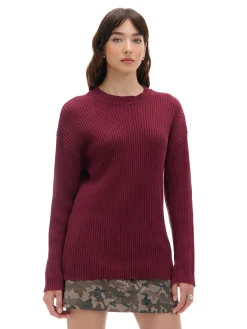 Prążkowany sweter oversize