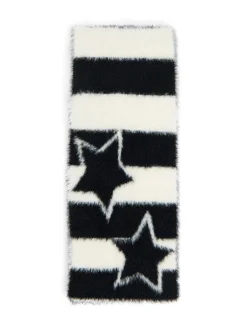 Puchaty szalik z motywem gwiazdy