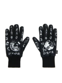 Rękawiczki z kontrastowym nadrukiem