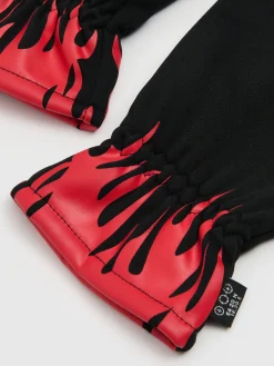 Rękawiczki z nadrukiem płomieni