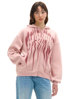 Różowa bluza z kapturem