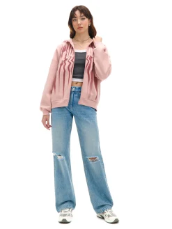 Różowa bluza z kapturem