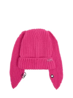 Różowa czapka z uszami królika