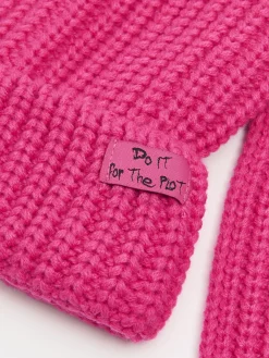 Różowa czapka z uszami królika