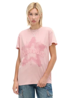 Różowa koszulka z nadrukiem