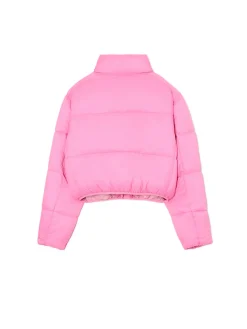 Różowa kurtka puffer