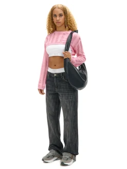 Różowy krótki sweter