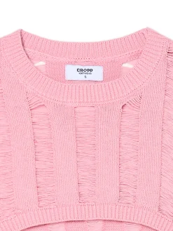 Różowy krótki sweter