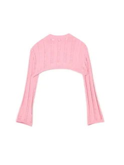 Różowy krótki sweter