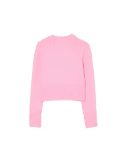 Różowy sweter z kotem