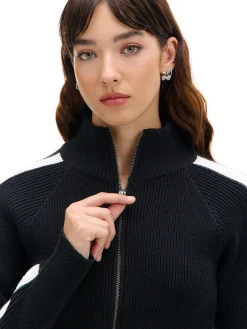 Rozpinany sweter ze stójką