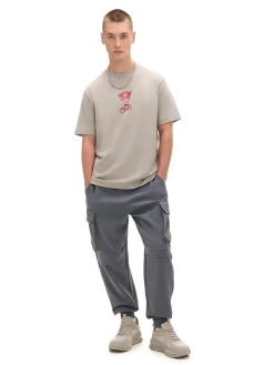 Solidne dresowe joggery regular z kieszeniami