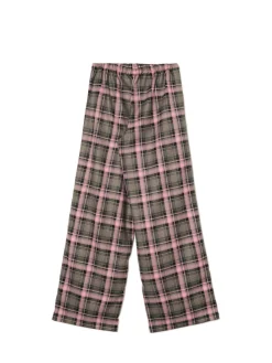 Spodnie baggy w kratę