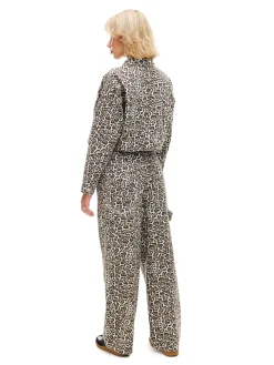 Spodnie baggy w panterkę